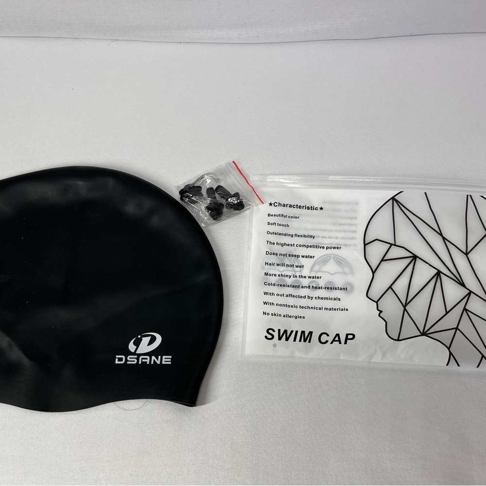 Black Swim Cap for Women‎